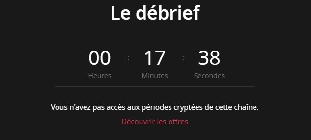 Canal+ timer message
