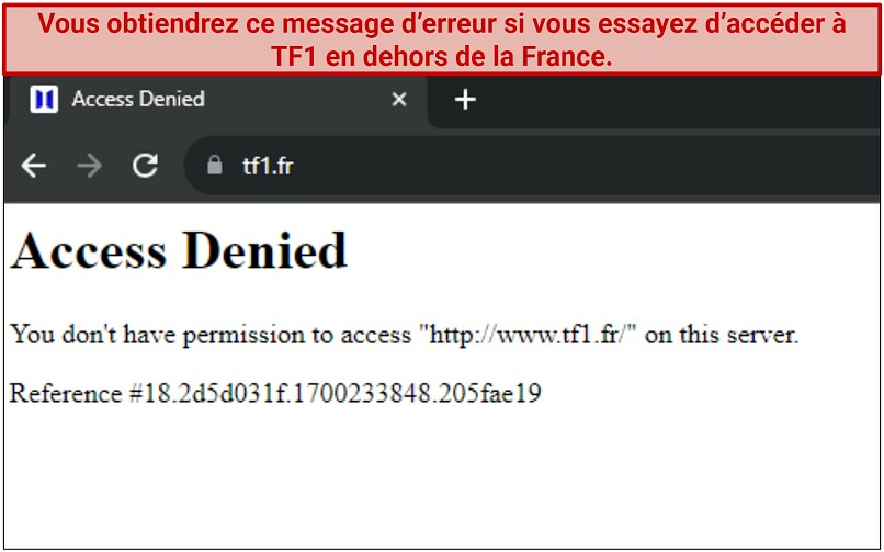 A screenshot showing an error message that says 