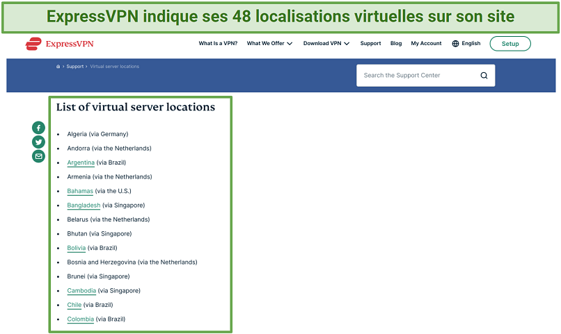 It also lists the location of the physical server, which helps you estimate speeds