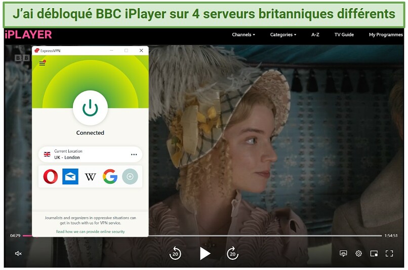 Screenshot of BBC iPlayer streaming Fern Brady: Power & Chaos unblocked by ExpressVPN