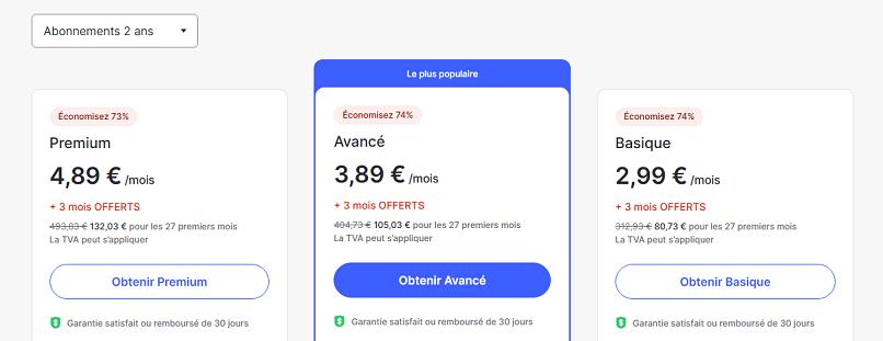 Screenshot of NordVPN's deal