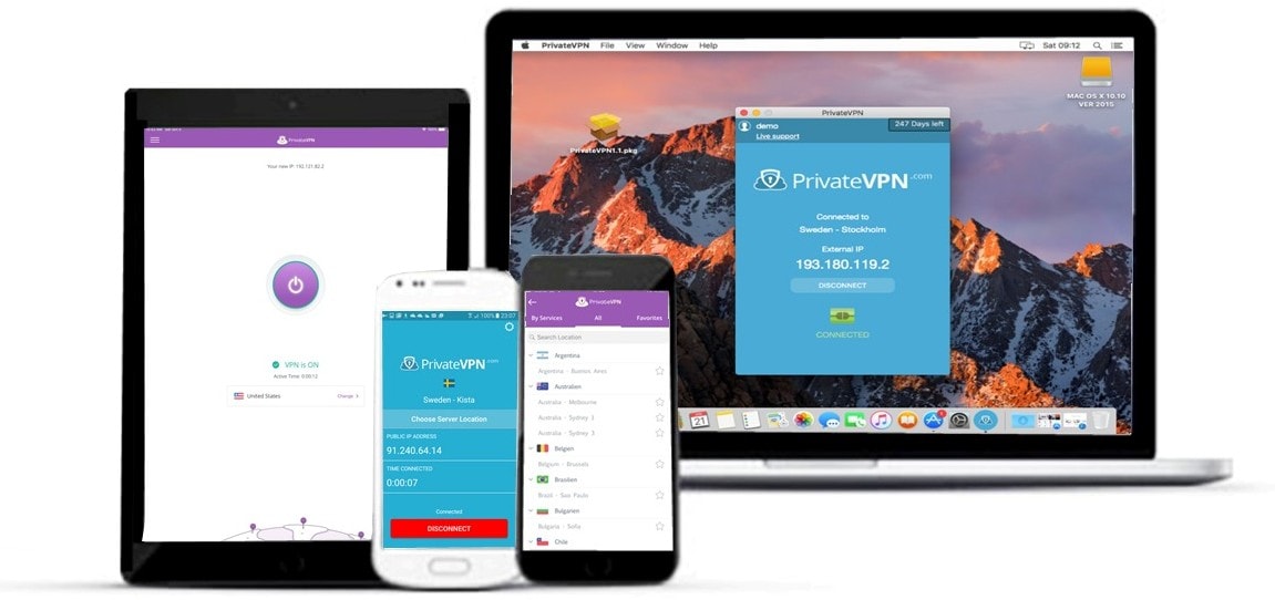 PrivateVPN devices