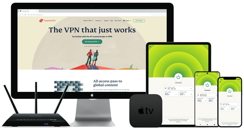 Small Assortment of Technological Devices Compatible with ExpressVPN