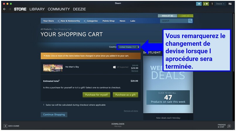 Graphic showing Steam currency change