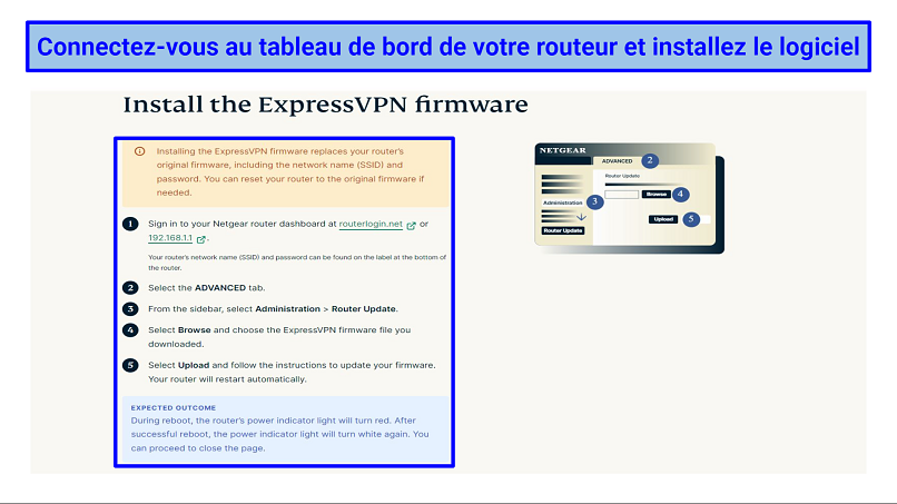 Screenshot of ExpressVPN's installation guide