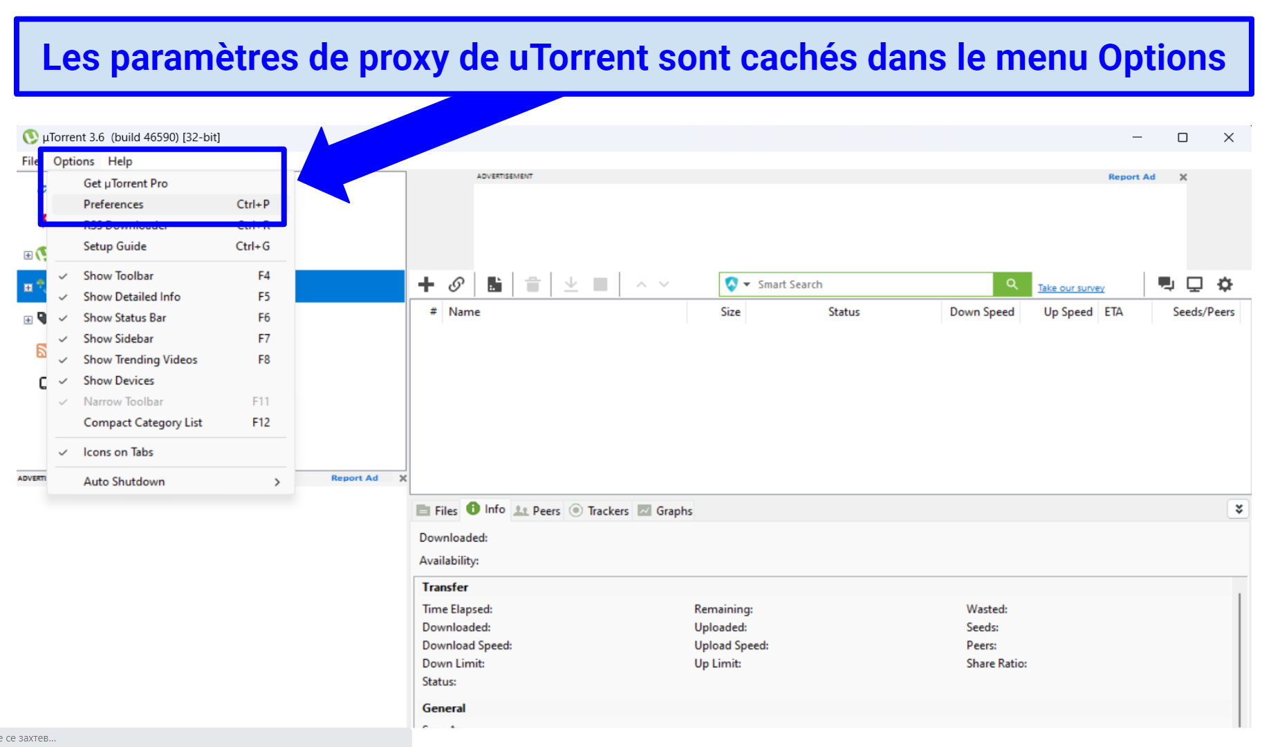Screenshot showing how to setup NordVPN with uTorrent