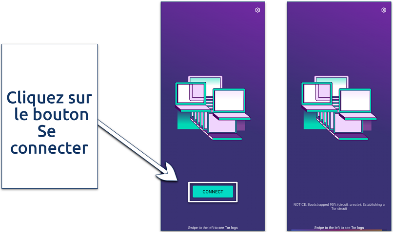 Screenshot of the Tor Browser Connect page