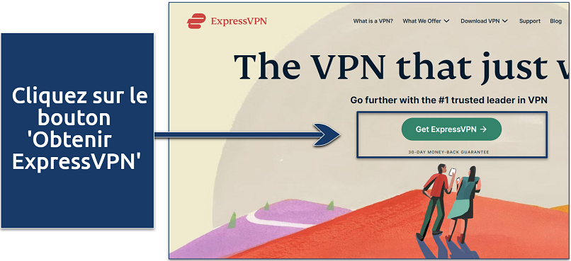 A screenshot showing the ExpressVPN's account registration page