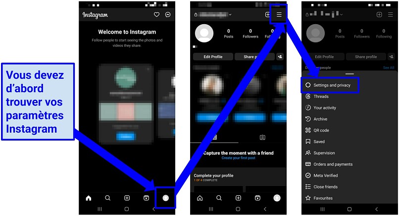 Comment accéder aux paramètres de votre compte Instagram sur Android, étape par étape avec des images