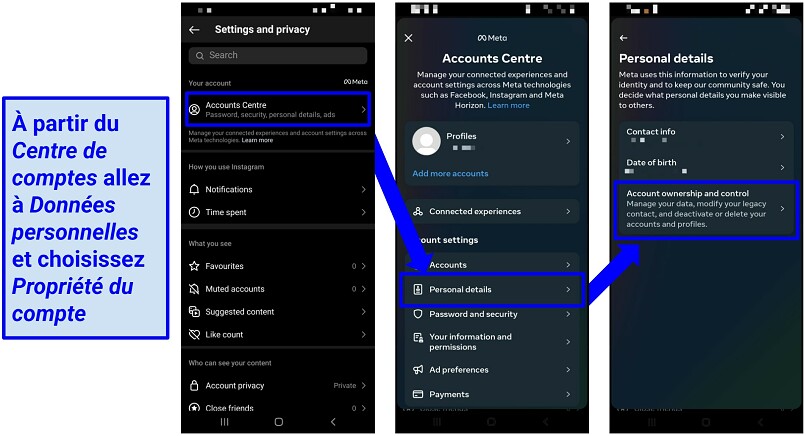 Étapes à suivre pour trouver l’option de suppression ou de désactivation de votre compte Instagram sur Android