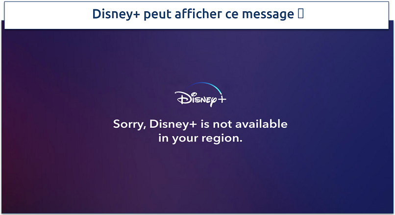 Screenshot of Disney+ error message